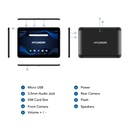 Tablet Hyundai 10LB2, 2GB, 32GB, Android 10, 10.1", 2MP/5MP, Grafito