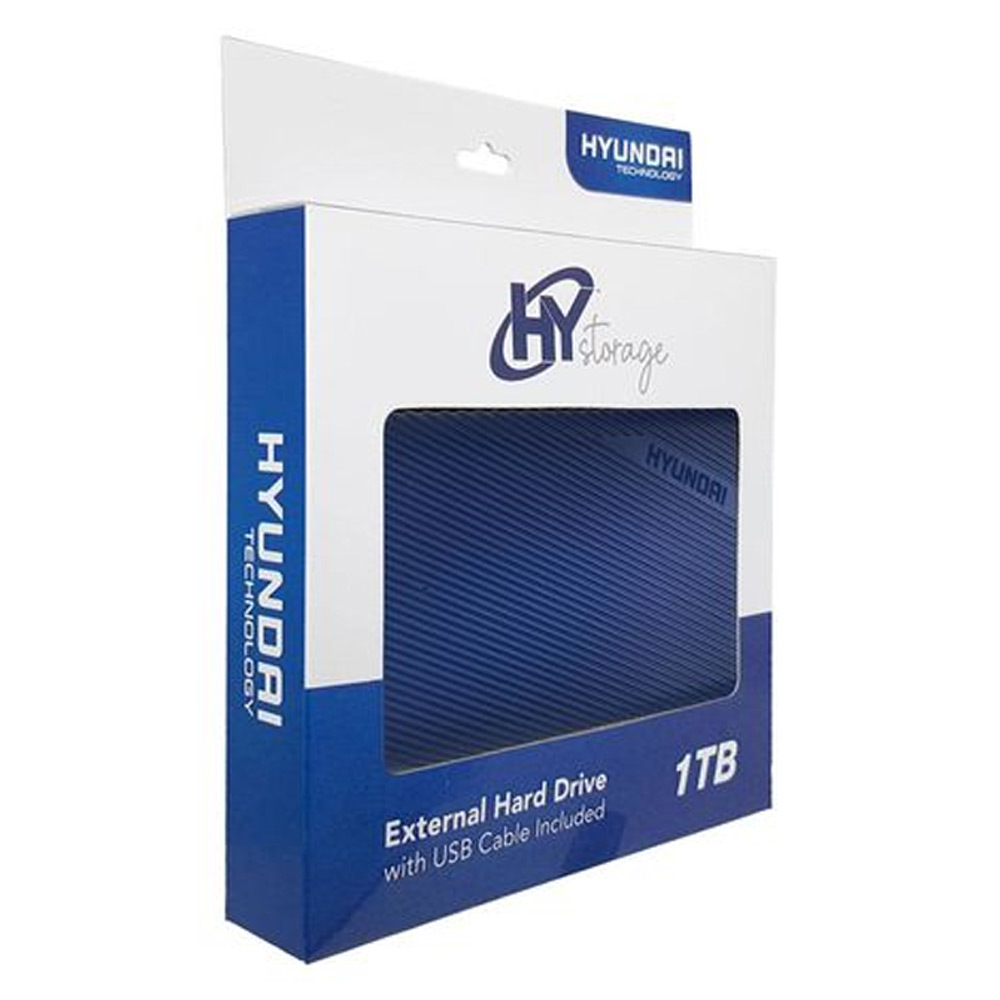 Hyundai 1TB 2.5" HDD USB External Hard Drive - Blue