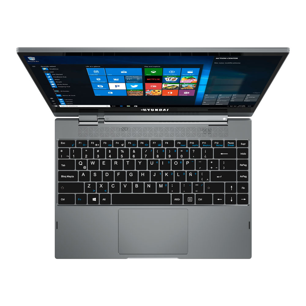 Hyundai HyFlip Plus, 14.1'' Intel Core-i7, 8GB RAM, 256GB Almacenamiento, Webcam Frontal, Ranura M.2 SATA SSD Expandible, Windows 10 Home, WiFi, Grey