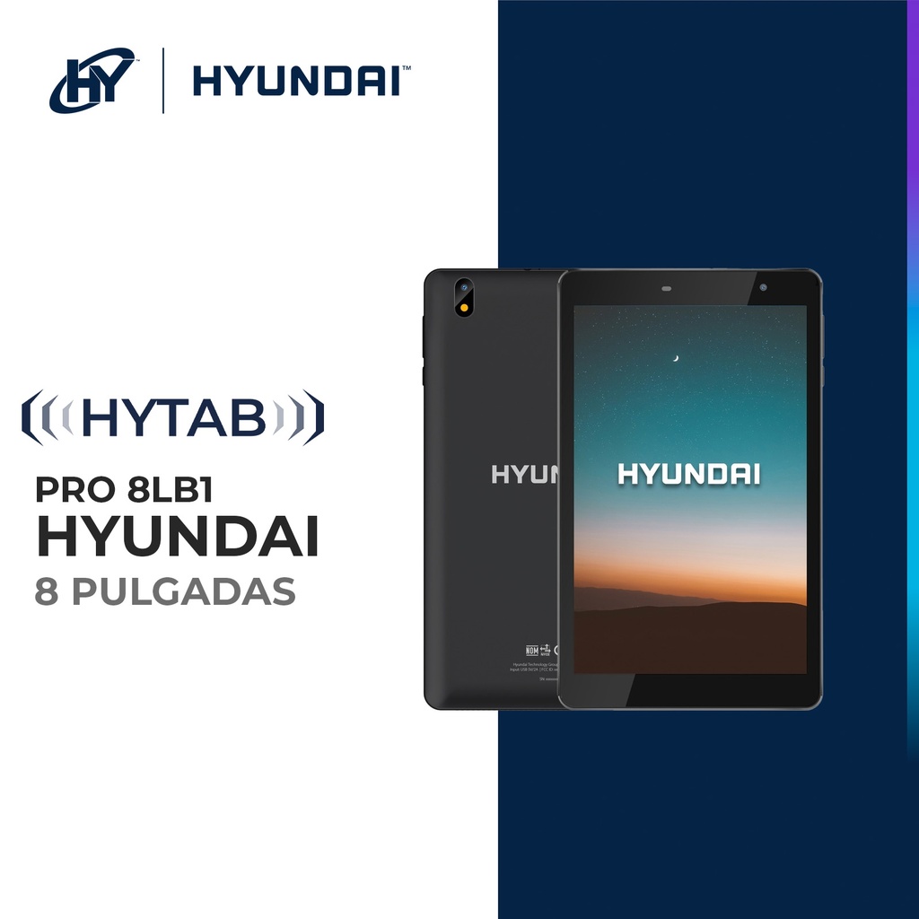 Hyundai HyTab Plus 8LB1-TMO Tablet | 8" Full HD | Quad-Core | 3GB RAM | 32GB Storage | Android 11 | 4G | Space Gray