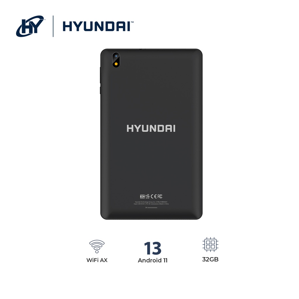 Hyundai HyTab Plus 8LB1-TMO Tablet | 8" Full HD | Quad-Core | 3GB RAM | 32GB Storage | Android 11 | 4G | Space Gray