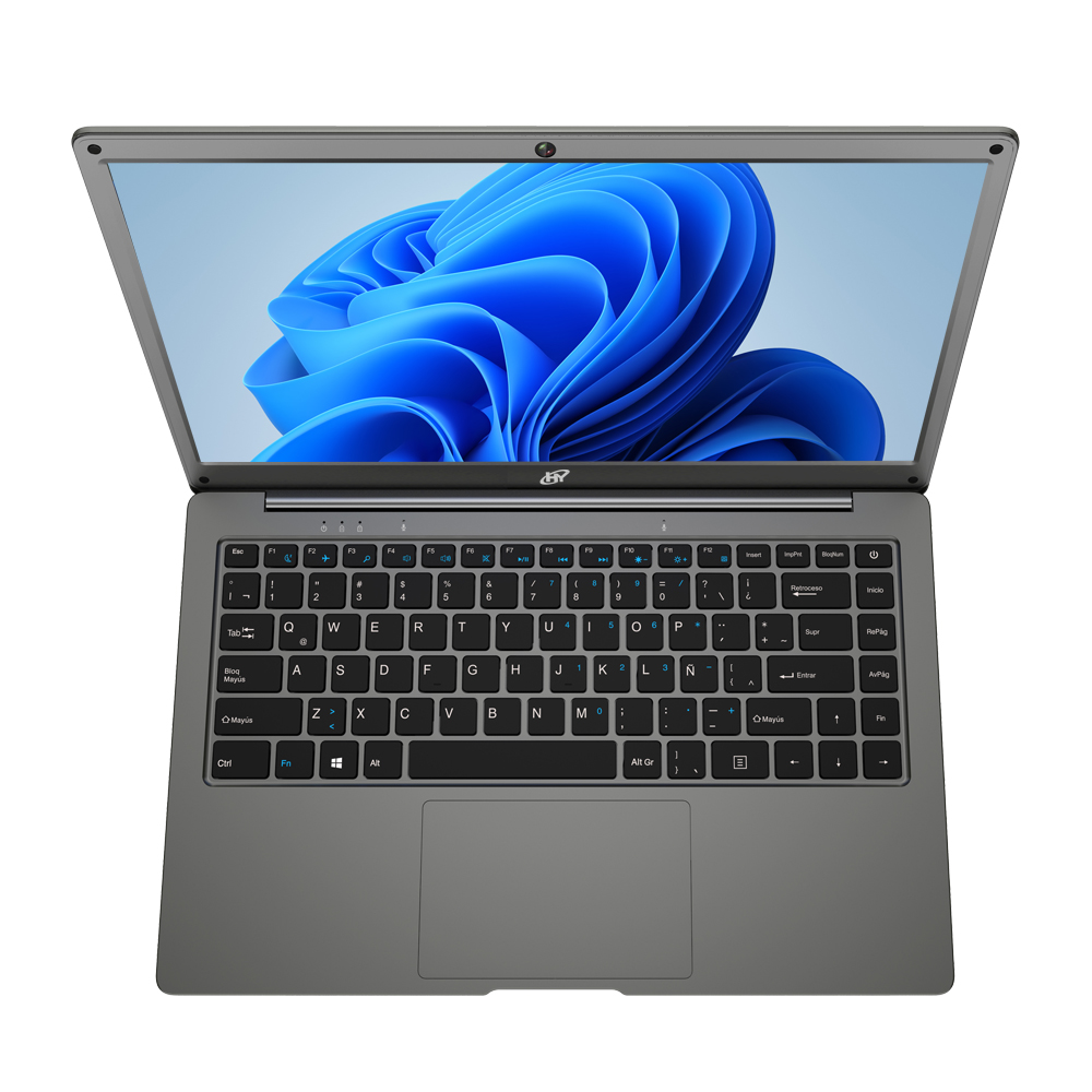 HyBook, N4500, 4GB/128GB, Windows 11 Home S Mode, 0.3M, Type-C, AC WiFi, Spanish Keyboard - Space Grey