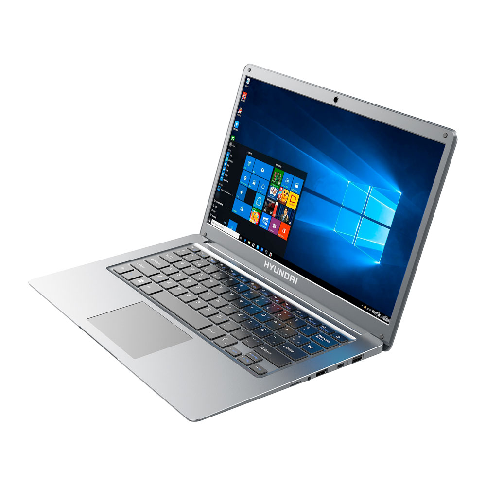 Laptop Hyundai HyBook 14.1” Celeron, 4GB RAM, 64GB HDD, Expandible 2.5” SATA HDD Slot, Windows 10 Home, WiFi, Silver