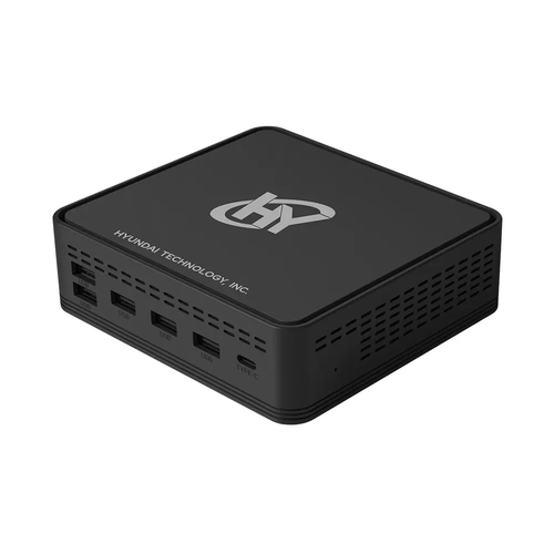 [HTN4020MPC04/NEW] Hyundai Mini PC, Windows 11, Intel N4020, 4GB RAM, 128GB Storage, Supports 2.5" SATA & M.2 SSD Slot, USB-C, Dual Monitor Support, 4K UHD, Fanless, Vesa Mount Included, AC WiFi 